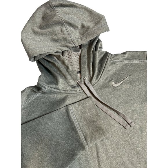 Nike Mens Small Gray Therma-Fit Pullover Fitness Hoodie Drawstring Pocket - Picture 1 of 9